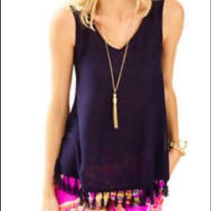 Lilly Pulitzer Lindy Sweater Tank, Navy